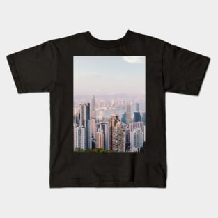 Hongkong skyline by day Kids T-Shirt